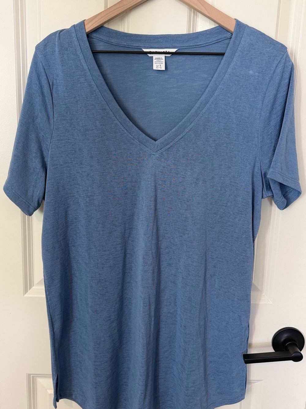 Athleta Dusty Blue V-Neck Tee